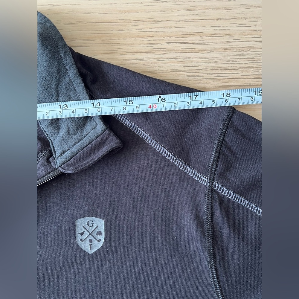 tasc Performance Bamboo Lightweight Quarter Zip Golf Black Size M - Picture 9 of 13